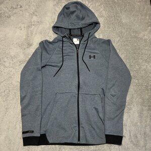 Under Armour Hoodie Blueish Gray Men's Small Full Zip